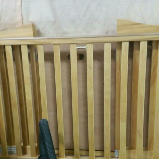 Wooden Baby Cot ( With Wheels), Babies & Kids, Baby Nursery & Kids
