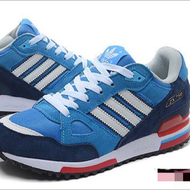 ADIDAS ORIGINALS ZX700 ZX 750 慢跑鞋 雞皮 冠希 灰藍深藍白天空藍白紅