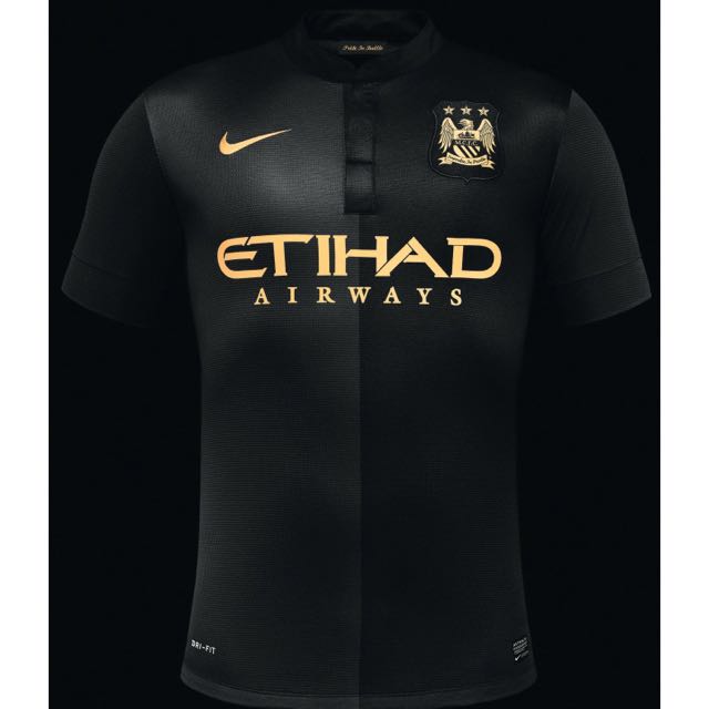 Manchester City Away Jersey Black/Gold 