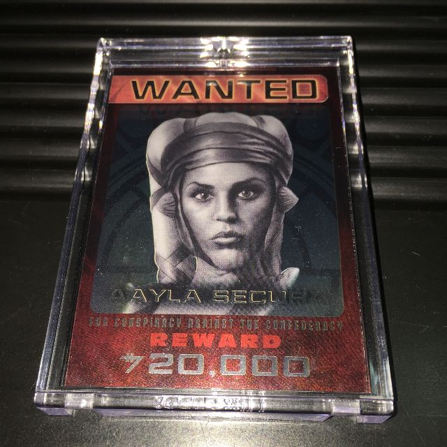 Topps Wanted Poster Star Wars Chrome Insert Aayla Secura 