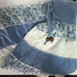 👗 平口花瓣裙