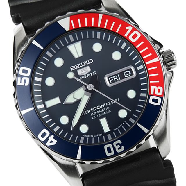 Seiko Japan Made Black Resin Day Date Snzf15j2 Men Watch Mobile