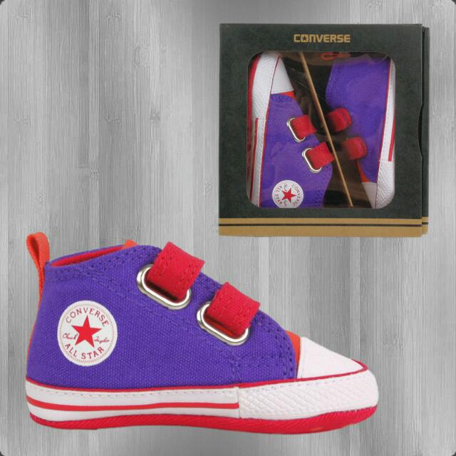 Converse Chuck Taylor Velcro Baby Shoes In Periwinkle (Authentic