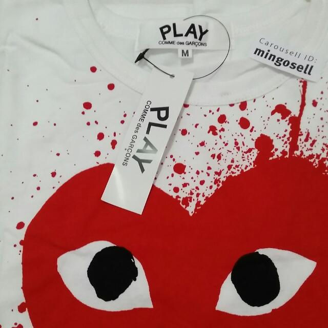Cdg splatter tee store
