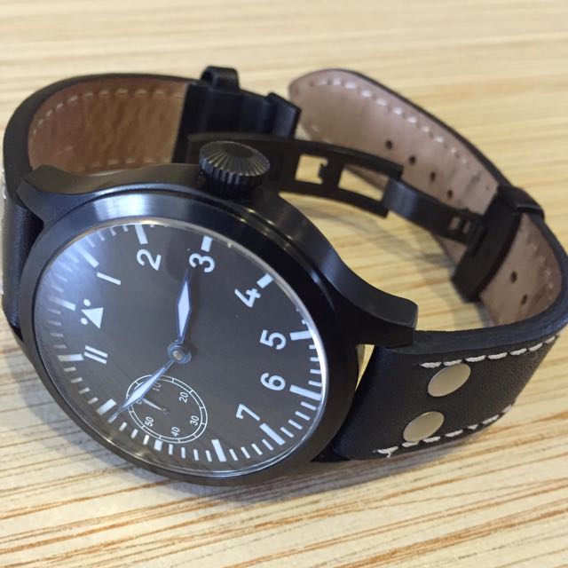 TICINO 44mm Vintage PVD Hand Wind Pilot Watch (2nd hand), Mobile Phones