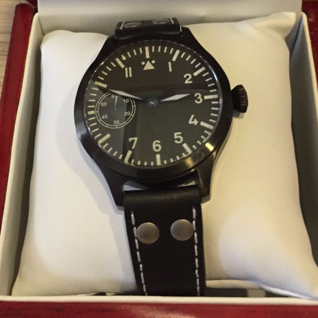 TICINO 44mm Vintage PVD Hand Wind Pilot Watch (2nd hand), Mobile Phones