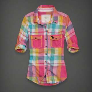 Abercrombie & Fitch Multi-Coloured Plaid Shirt