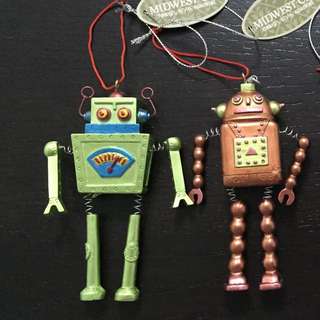 4 Pieces Robots Ornaments