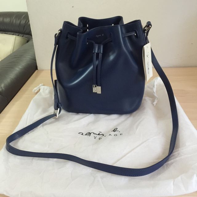 Sale 270 Bnwt Authentic Agnes B Voyage Leather Bucket Bag