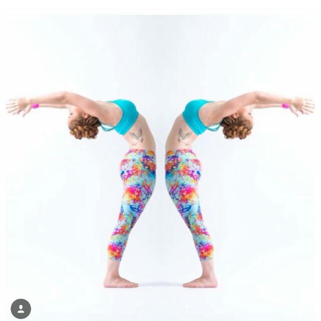 Fractal 9 Paint Splatter Leggings Lululemon Liquido Dharmabum Men s Fashion Activewear on Carousell
