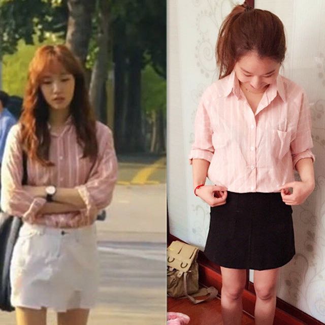 (PO) Cheese In The Trap ( Hong Seol ) Red And White Striped Blouse