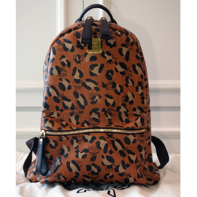 PRE OWNED MCM LEOPARD BACKPACK