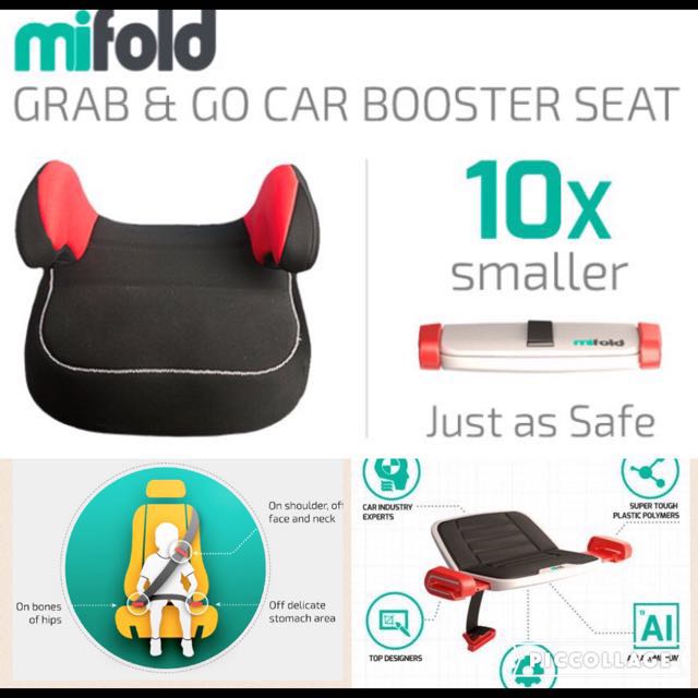 Mifold Portable Booster Car Seat Kids Travel Taxi