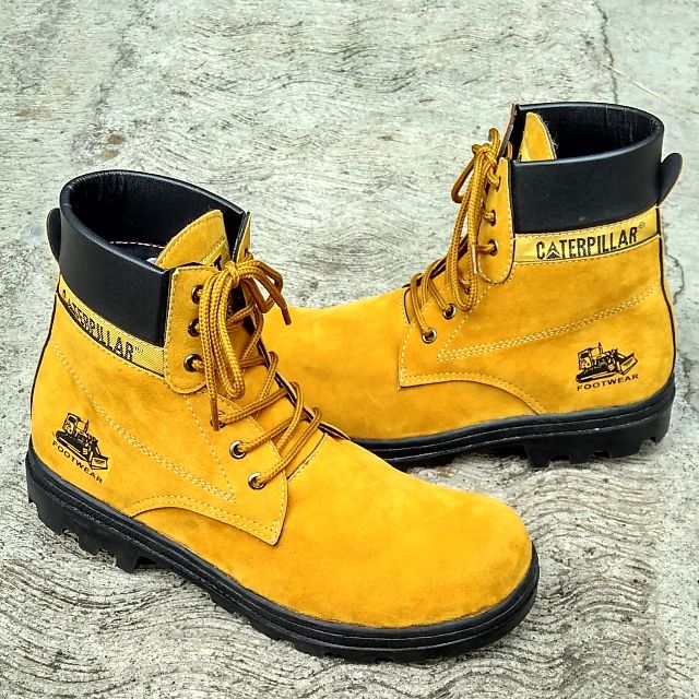  Sepatu  Safety Boots  Kuning  Suede Men s Fashion on Carousell