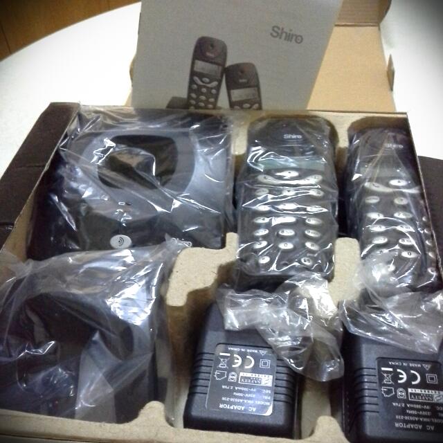 Shiro Digital Enhanced Cordless Phone Sd7100 2 Twin Set Furniture On Carousell
