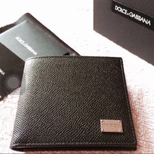 Bifold Wallet In Black Calfskin 