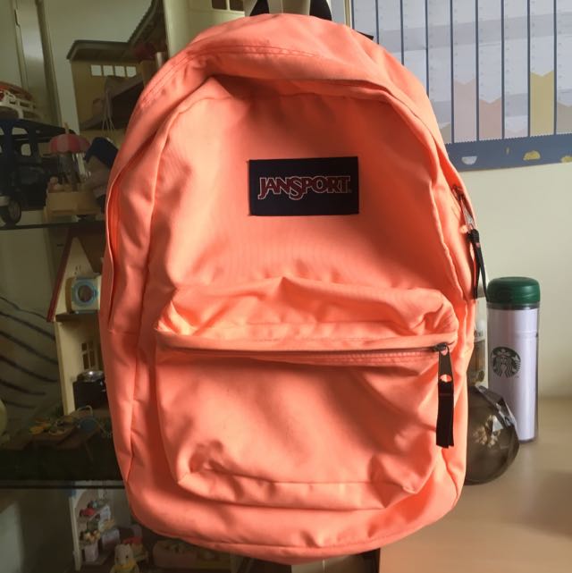 jansport peach backpack