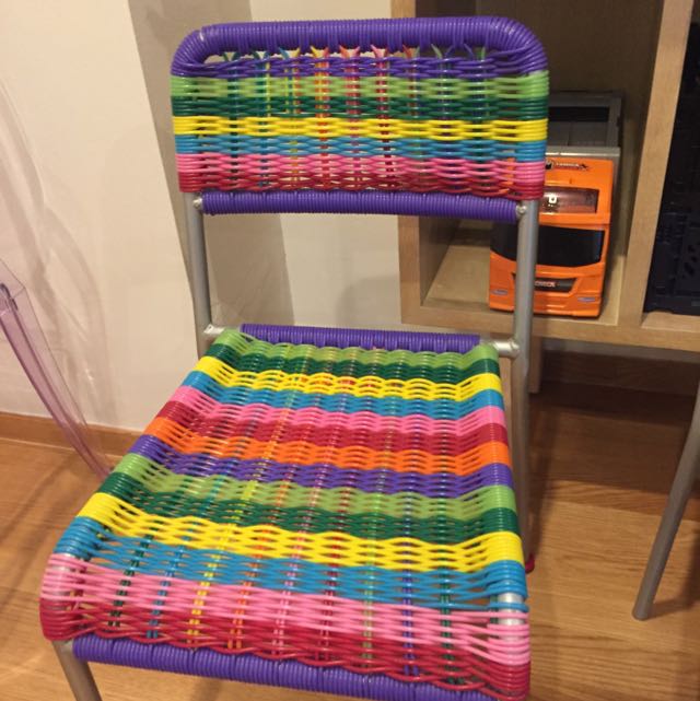 IKEA Children Rainbow Rattan Chair Babies Kids Baby Nursery
