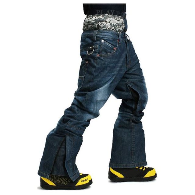 Denim ski pants top