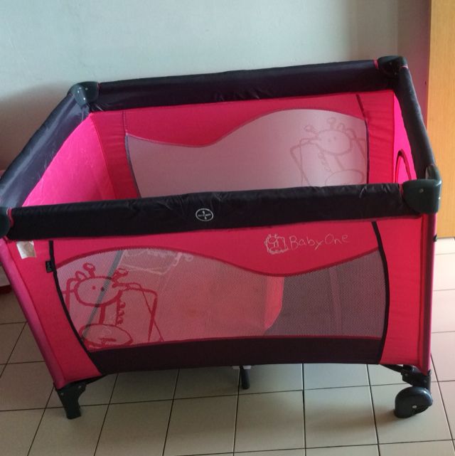Reduced To Clear Pink Colour Baby Cot, Babies & Kids, Baby Nursery