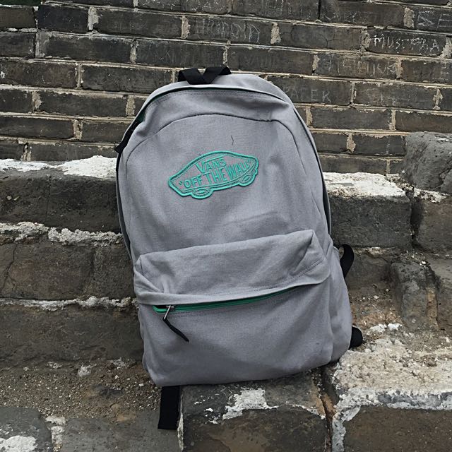 gray and mint green vans