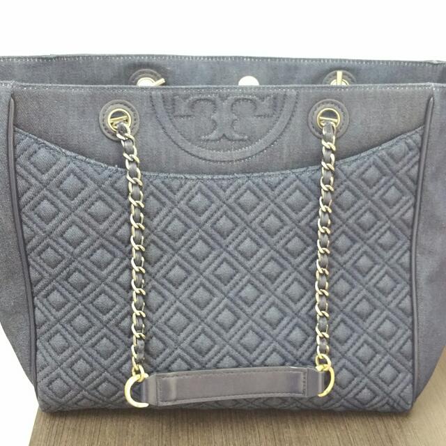 tory burch denim bag