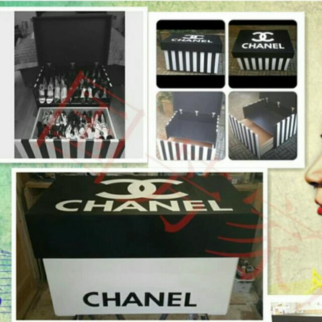Chanel shoe box discount storage