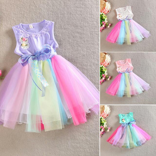 5t rainbow dress