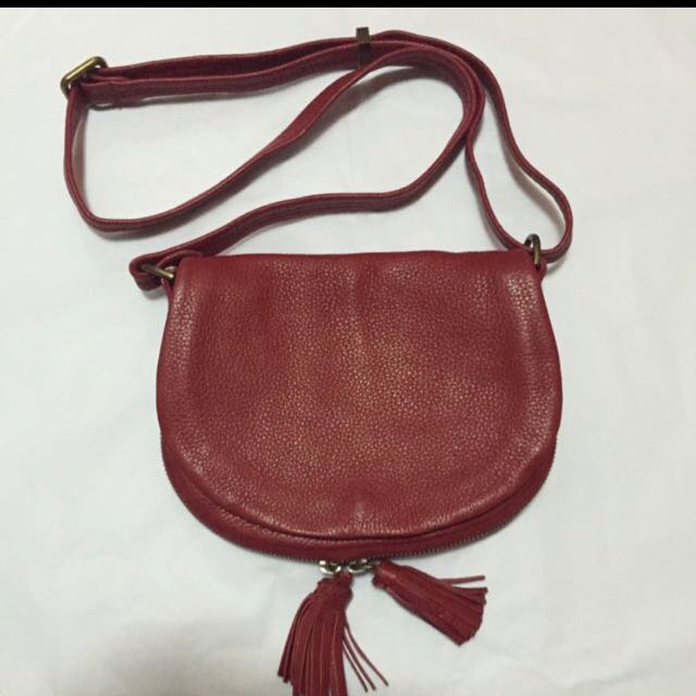 Witchery Leather Sling Bag, Luxury, Bags u0026 Wallets on Carousell