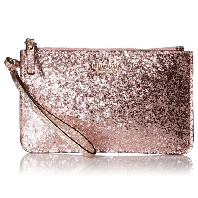 SALE] Kate Spade New York Glitter Bug Slim Bee Wristlet - Rose Gold,  Women's Fashion, Bags & Wallets, Wallets & Card Holders on Carousell