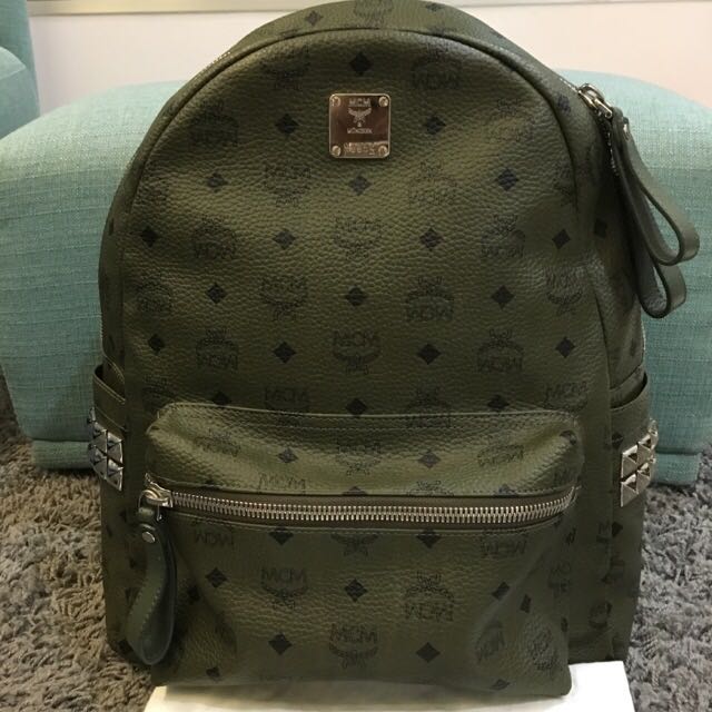 olive green mcm bag