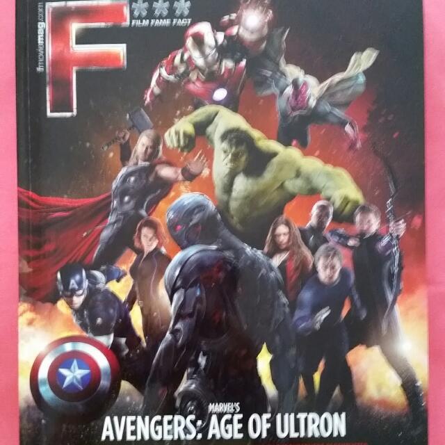 F Magazine With Limited Edition Avengers Age Of Ultron Movie Poster Everything Else On Carousell