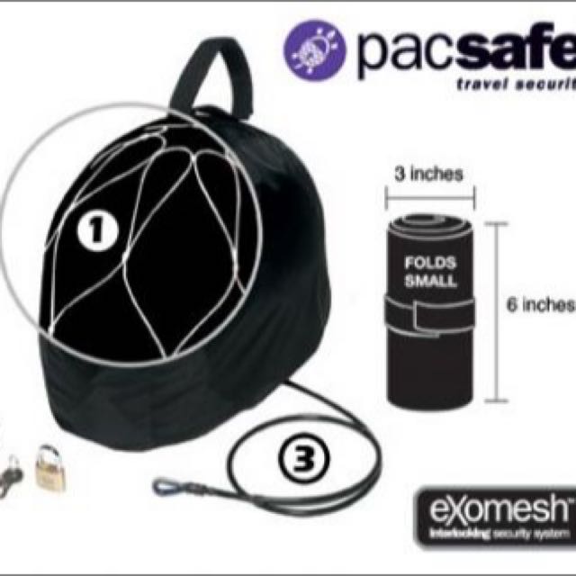 Pacsafe Lidsafe Best Helmet Bag In World RARE Car Accessories on
