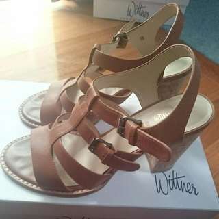 Beige Sandal Heels