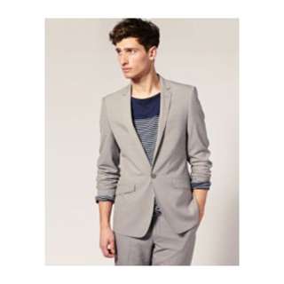 ASOS Slim Fit Light Grey Jacket - Light grey