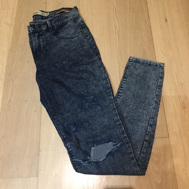 Zara Trf Ripped Jegging Women S Fashion On Carousell