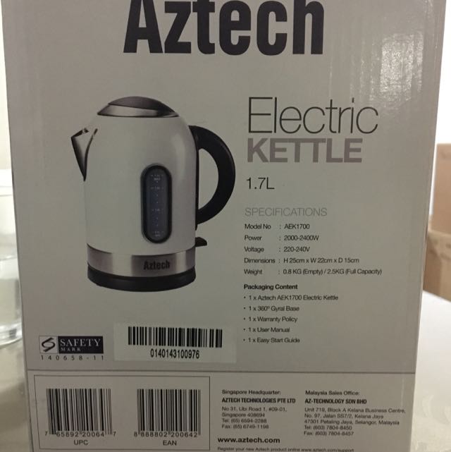 Aztech Electric Kettle, TV & Home Appliances, Kitchen Appliances ...