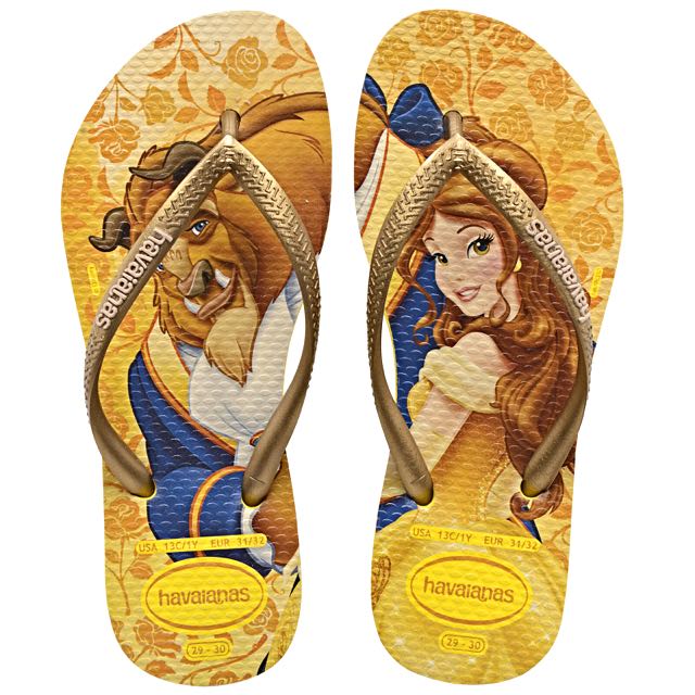 Beauty and the beast flip flops hot sale