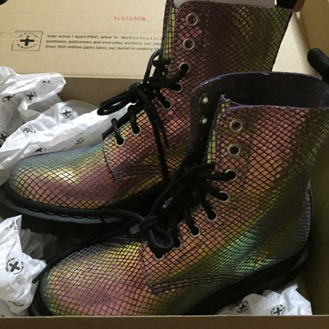 Rainbow Unicorn Dr Martens Women S Fashion On Carousell