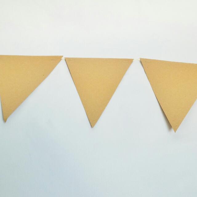 Kraft Paper Flag Banner, Hobbies & Toys, Stationery & Craft, Art & Prints on Carousell