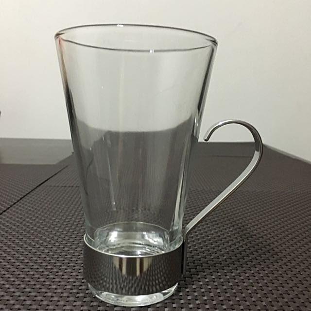 Latte glasses with metal handles new arrivals