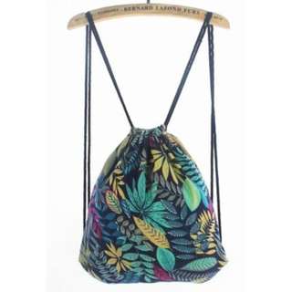 Hawaiian drawstring bag
