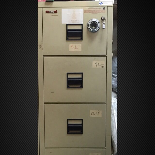Fire king Vertical File (4 Drawers), Furniture & Home Living