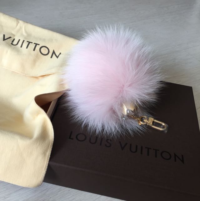 Louis Vuitton Powder Pink Fur Fuzzy Bubble Bag Charm Louis Vuitton