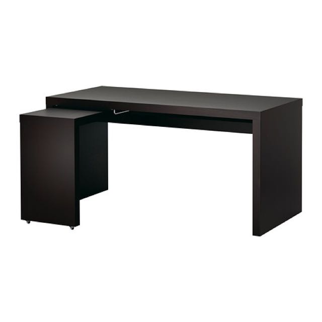 IKEA desk with pullout panel/ IKEA Study desk, Furniture & Home Living