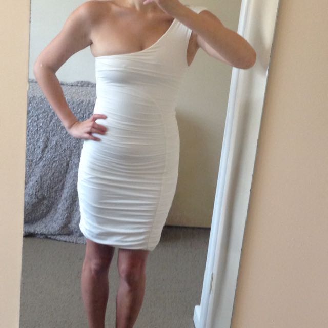 kookai black one shoulder dress