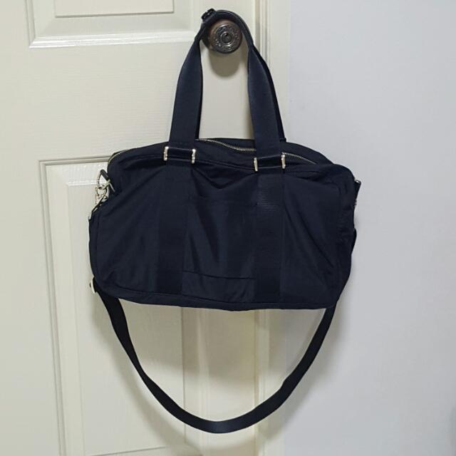 Agnes B. Black Nylon Medium Boston Bag in GHW, Luxury on Carousell