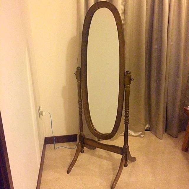 Wooden Full Length Mirror, Furniture & Home Living, Home Decor, Mirrors