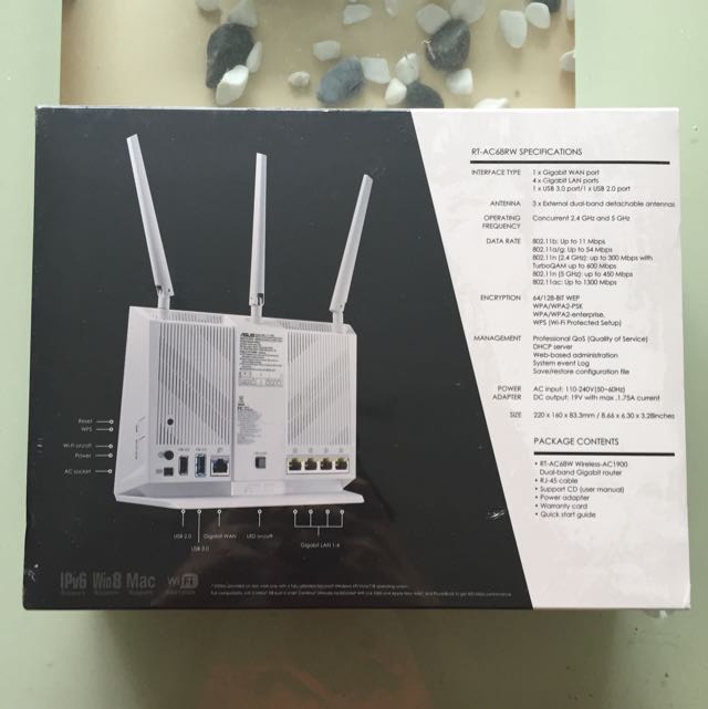 ASUS AC1900 RTAC68W Router (White Edition of AC68U), Computers & Tech