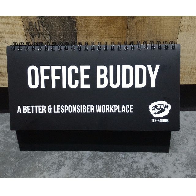 Funny Singlish Office Buddy Sign Desk Decoration Display